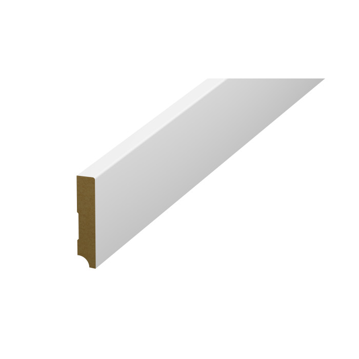 Plintă parchet alba, 80 mm din HDF, 57120, Basic 78x16x2400