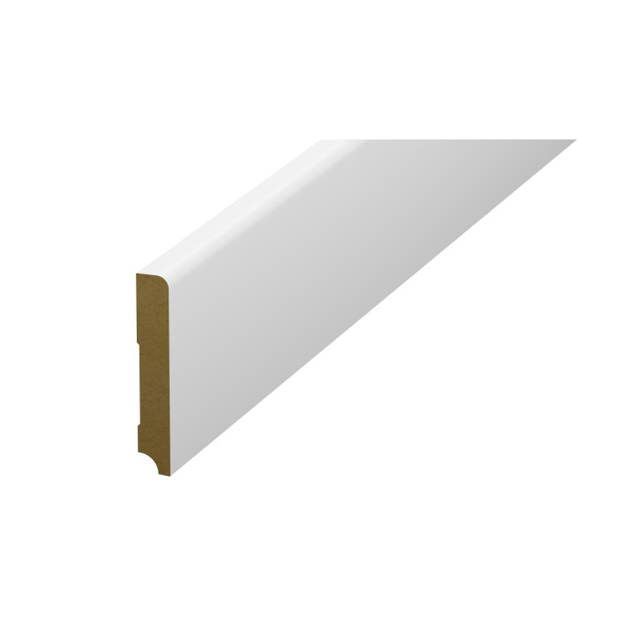 Plintă parchet alba, 80 mm din HDF, 57127, Furie 96x16x2400