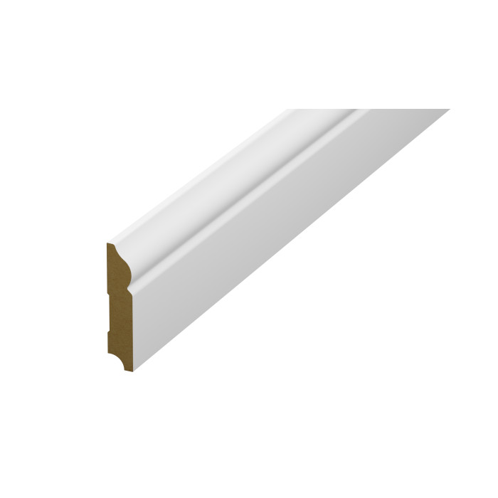 Plintă parchet alba, 80 mm din HDF, 57128, Pax 78x16x2400