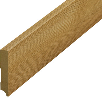 Plintă parchet crem, 80 mm din HDF, compatibil 54755