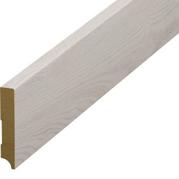 Plintă parchet alba/crem, 80 mm din HDF, compatibil 56582