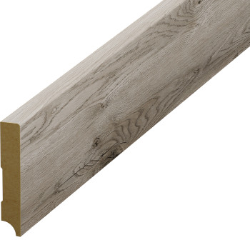 Plintă parchet gri, 80 mm din HDF, compatibil 54752