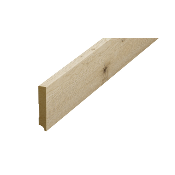 Plintă parchet crem stejar, 80 mm din HDF, compatibil 56877