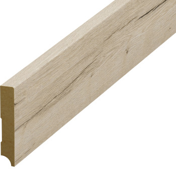 Plintă parchet crem stejar, 80 mm din HDF, compatibil 56874