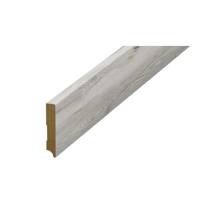 Plintă parchet gri stejar, 80 mm din HDF, compatibil 54847