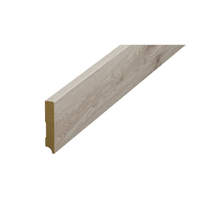Plintă parchet stejar deschis, 80 mm din HDF , compatibil 62493