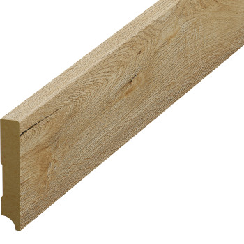 Plintă parchet stejar, 80 mm din HDF, compatibil 54748