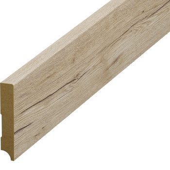 Plintă parchet crem stejar, 80 mm din HDF, compatibil 56605